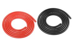 Team Corally - Ultra V+ Silikon Kabel - Extrem hochflexibel - Schwarz und Rot - 14AWG - 1018 / 0.05 Stränge - AD 3.5mm - 2x 1m C-50122