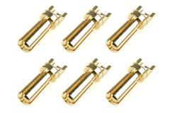 Team Corally - Bullit Steckverbinder 3.5mm - Stecker - mit Schlitz - Vergoldet - Ultra niedrigen Widerstand - Gerade Kabel - 6 St C-50150