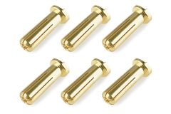 Team Corally - Bullit Steckverbinder 5.0mm - Stecker - mit Schlitz - Vergoldet - Ultra niedrigen Widerstand - Winkel 90 Grad.- 6 St C-50153