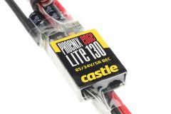 Castle - Phoenix Edge Lite 130 - Hochleistungs Brushless Flug und Heli Regler - Leichte Ausführung - Datenspeicher - Telemetrie fähig - Aux. Kabel -