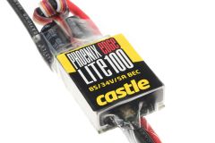 Castle - Phoenix Edge Lite 100 - Hochleistungs Brushless Flug und Heli Regler - Leichte Ausführung - Datenspeicher - Telemetrie fähig - Aux. Kabel -