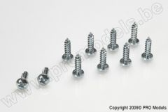 G-Force RC - Linsenkopf-Blechschraube - 2,9X9,5mm - galvanisierter Stahl - 10 St GF-0175-002