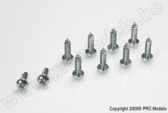 G-Force RC - Linsenkopf-Blechschraube - 2,9X16mm - galvanisierter Stahl - 10 St GF-0175-004