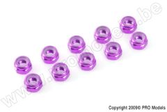 G-Force RC - Aluminium Sechskantmutter Selbstsichernd - M2 - Violet - 10 St GF-0400-022