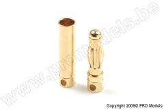 G-Force RC - Steckverbinder - 4.0mm - Goldkontakten - Long - Stecker + Buchse - 4 Paare GF-1000-003