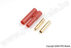 G-Force RC - Steckverbinder - 4.0mm - Goldkontakten - mit Plastik Gehause - 4 St GF-1001-003