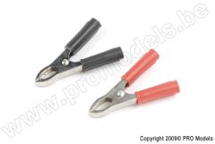 G-Force RC - Steckverbinder - Akkuklemmen - Gross - Rot + Schwarz - 1 Paar GF-1012-004