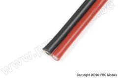 G-Force RC - Silikon Kabel - Superflex - 0,6mm² 20AWG - 196/0.08 Stränge - 1m Rot + 1m Schwarz GF-1340-006