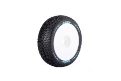 Louise RC - B-TURBO - 1-8 Buggy Reifen - Fertig Verklebt - Super Soft - Felgen Weiss - Hex 17mm - 1 Paar LR-T3104VW