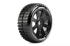 Louise RC - B-HORNET - 1-8 Buggy Reifen - Fertig Verklebt - Super Soft - Speichen Felgen Schwarz - Hex 17mm - 1 Paar LR-T3150VB