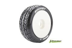 Louise RC - B-ROCKET - 1-8 Buggy Reifen - Fertig Verklebt - Soft - Felgen Weiss - Hex 17mm - 1 Paar LR-T3190SW