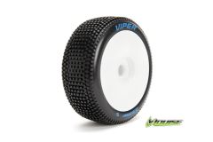 Louise RC - B-VIPER-JA - 1-8 Buggy Reifen - Fertig Verklebt - Super Soft - Felgen Weiss - Hex 17mm - 1 Paar LR-T3194VW