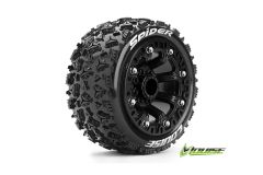 Louise RC - ST-SPIDER - 1-16 Truck Reifen - Fertig Verklebt - Soft - 2.2 Felgen Schwarz - REVO - SUMMIT - Savage XS Flux - Vorder - Hinten - 1 Paar