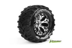 Louise RC - MT-CYCLONE - 1-10 Monster Truck Reifen - Fertig Verklebt - Soft - 2.8 Felgen Chrom - BB - GP JATO 2WD Vorder - GP STAMPEDE 2WD Vorder - G