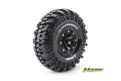 Louise RC - CR-CHAMP - 1-10 Crawler Reifen - Fertig Verklebt - Super Soft - 2.2 Felgen Schwarz - Hex 12mm - 1 Paar LR-T3236VB