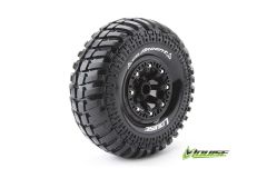 Louise RC - CR-ARDENT - 1-10 Crawler Reifen - Fertig Verklebt - Super Soft - 2.2 Felgen Schwarz - Hex 12mm - 1 Paar LR-T3237VB