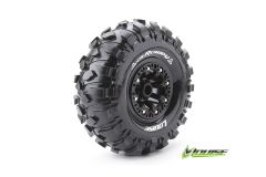 Louise RC - CR-ROWDY - 1-10 Crawler Reifen - Fertig Verklebt - Super Soft - 2.2 Felgen Schwarz - Hex 12mm - 1 Paar LR-T3238VB