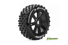 Louise RC - B-ROCK - 1-8 Buggy Reifen - Fertig Verklebt - Soft - Speichen Felgen Schwarz - Hex 17mm - 1 Paar LR-T3270SB