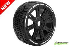 Louise RC - GT-SHIV - MFT Technology - 1-8 Buggy Reifen - Fertig Verklebt - Super Soft - Speichen Felgen Schwarz - Hex 17mm - 1 Paar LR-T3284VB