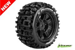 Louise RC - X-PIONEER - X-Maxx Reifen - Fertig Verklebt - SPORT - Felgen Schwarz - Hex 24mm - 1 Paar LR-T3296B