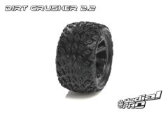 Medial Pro - Sport Reifen und Felgen verklebt - Dirt Crusher 2.2 - Schwarze Felgen - Revo 1/16 Serien MP-5105