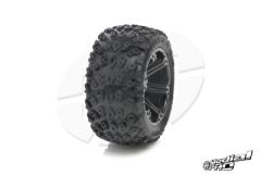 Medial Pro - Tyre set pre-mounted Dirt Crusher 2.8, White rims fits Front RUSTLER/VXL, STAMPEDE/VXL, Rear JATO, NITRO SPORT, NITRO RUSTLER, Front +