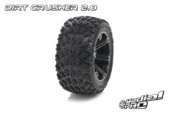 Medial Pro - Sport Reifen und Felgen verklebt - Dirt Crusher 2.8 - Schwarze Felgen - Hinter Rustler/VXL, Stampede/VXL MP-5645