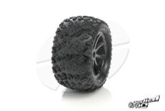 Medial Pro - Tyre set pre-mounted Dirt Crusher 4.0, White rims 17mm Hex, fits SUMMIT, REVO + MAXX series MP-5800