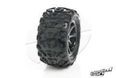 Medial Pro - Tyre set pre-mounted Mud rocker 4.0, White rims 17mm Hex, fits SUMMIT, REVO + MAXX series MP-5810