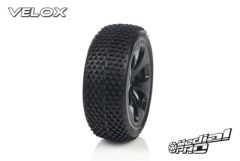 Medial Pro - Racing Reifen und Felgen verklebt - Velox - M3 Soft - Schwarze Felgen - Vorder SLASH 2WD MP-6105-M3