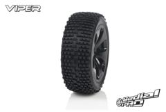 Medial Pro - Racing Reifen und Felgen verklebt - Viper - M3 Soft - Schwarze Felgen - Vorder SLASH 2WD MP-6125-M3