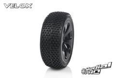 Medial Pro - Racing Reifen und Felgen verklebt - Velox - M3 Soft - Schwarze Felgen - Hinter + Vorder Slash 4WD, Hinter Slash 2WD MP-6305-M3