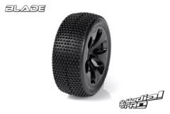 Medial Pro - Racing Reifen und Felgen verklebt - Blade - M4 Super Soft - Schwarze Felgen - Hinter + Vorder Slash 4WD, Hinter Slash 2WD MP-6335-M4