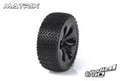 Medial Pro - Racing Reifen und Felgen verklebt - Matrix - M4 Super Soft - Schwarze Felgen - Hinter + Vorder Slash 4WD, Hinter Slash 2WD MP-6375-M4