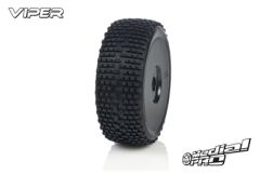 Medial Pro - Racing Reifen und Felgen verklebt - Viper - M2 Medium - Buggy 1/8 - 17mm Sechskant - Weisse Felgen MP-6425-M2