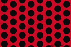 Oracover - Fun 1 (16mm Dots) Fluorescent Red + Black ( Length : Roll 10m , Width : 60cm ) OR-41-021-071-010