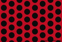 Oracover - Fun 1 (16mm Dots) Light Red + Black ( Length : Roll 10m , Width : 60cm ) OR-41-022-071-010