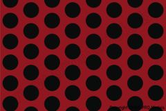 Oracover - Fun 1 (16mm Dots) Ferrari Red + Black ( Length : Roll 10m , Width : 60cm ) OR-41-023-071-010