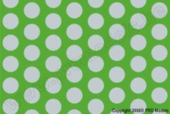 Oracover - Fun 1 (16mm Dots) Fluorescent Green + Silver ( Length : Roll 10m , Width : 60cm ) OR-41-041-091-010