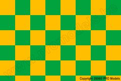 Oracover - Fun 3 (25mm Square) Cadm. Yellow + Green ( Length : Roll 10m , Width : 60cm ) OR-43-033-040-010