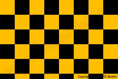 Oracover - Fun 3 (25mm Square) Yellow + Black ( Length : Roll 10m , Width : 60cm ) OR-43-033-071-010