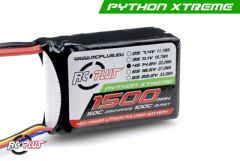 RC Plus - Python X-Treme 55C 1500 Mah 4S1P 14,8V LiPo Batterypack, Deans Conn. RC-A50-1500-4S1P