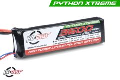 RC Plus - Python X-Treme 55C 3600 Mah 2S1P 7,4V LiPo Batterypack, Deans Conn. RC-A50-3600-2S1P