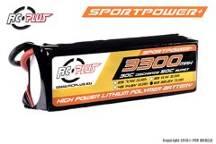 RC Plus - Li-Po Akku - Sportsline 30C - 3300 mAh - 6S1P - 22,2V - Deans Stecker RC-S30-3300-6S1P