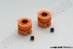 Protech RC - Wheel Hub + Nut 8mm Orange T57.086