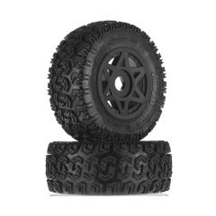 Arrma DBOOTS SIDEWINDER 2 6S TYRE SET GLUED (Black) AR550003