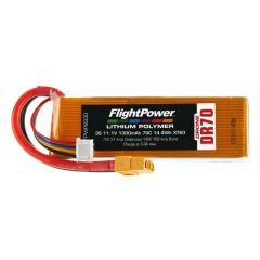 Flightpower LIPO DRONE 11.1V 1300mAh 70C XT6 FPWP8330