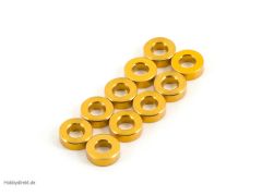 ALUMINIUM SPACER 6x3x2MM (GOLD, TD709035