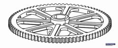 Hauptzahnrad Solo Pro 127/129 Robbe NE251416 1-NE251416