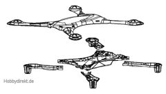 Gehäuse schwarz/weiß Galaxy V Nine Eagles Robbe NE252902 1-NE252902